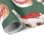 グリーンクリスマスチワホアドッグホリデーブリーズ ラッピングペーパー (ロールコーナー)