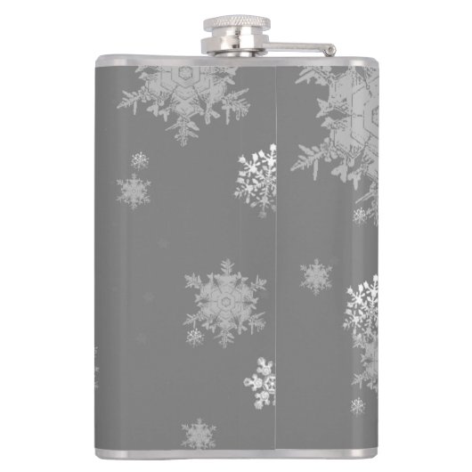 グリーンクリスマスツリーとスノーフレークフラスコ フラスク (裏面)