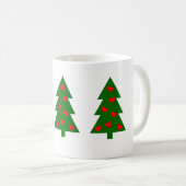 グリーンクリスマスツリーと赤いハート コーヒーマグカップ (正面右)