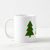 グリーンクリスマスツリーと赤いハート コーヒーマグカップ (左)