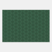 グリーンクリスマスツリーオーナメントとギフトホリデー ラッピングペーパーシート (正面3)