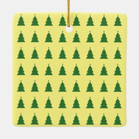 グリーンクリスマスツリーオーナメント セラミックオーナメント (裏面)