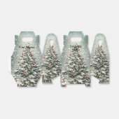 グリーンクリスマスツリーカラフルオーナメント白雪 フェイバーボックス (折り畳みなし)