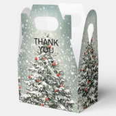 グリーンクリスマスツリーカラフルオーナメント白雪 フェイバーボックス (オープン)