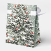 グリーンクリスマスツリーカラフルオーナメント白雪 フェイバーボックス (裏面サイド)