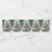 グリーンクリスマスツリーカラフルオーナメント白雪 ペットボトルラベル (シングルラベル)