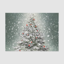 グリーンクリスマスツリーカラフルオーナメント白雪