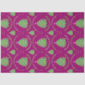 グリーンクリスマスツリーカラフルホリデーおもしろい 薄葉紙 (正面)