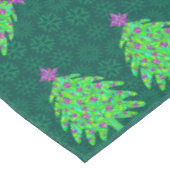 グリーンクリスマスツリーシックエレガントパーソナライズされた テーブルクロス (アングル)