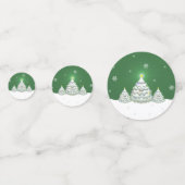 グリーンクリスマスツリーテーブル紙吹雪 コンフェッティ (正面)