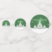 グリーンクリスマスツリーテーブル紙吹雪 コンフェッティ (裏面)
