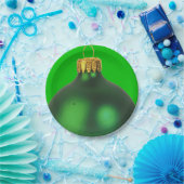 グリーンクリスマスツリーデコレーションパーティーホリデー ペーパープレート (パーティー)