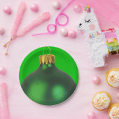 グリーンクリスマスツリーデコレーションパーティーホリデー ペーパープレート (パーティー)