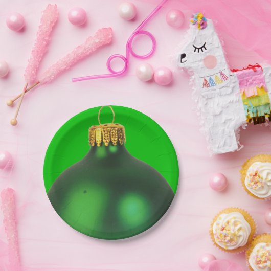 グリーンクリスマスツリーデコレーションパーティーホリデー ペーパープレート (パーティー)