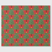 グリーンクリスマスツリーパターンサンダー_コーブ ラッピングペーパー (フラット)