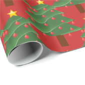 グリーンクリスマスツリーパターンサンダー_コーブ ラッピングペーパー (ロールコーナー)