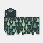 グリーンクリスマスツリーパターン フェイバーボックス (折り畳みなし)