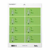 グリーンクリスマスツリーホリデーギフトラベルラベル ラベル (フルシート)