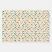 グリーンクリスマスツリーホリデーライトとプレゼント ラッピングペーパーシート (正面2)