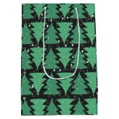 グリーンクリスマスツリーボーホライト ミディアムペーパーバッグ (裏面)