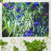 グリーンクリスマスツリーレッドボール キッチンタオル (折り畳み)