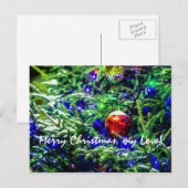 グリーンクリスマスツリーレッドボール シーズンポストカード (正面/裏面)