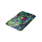 グリーンクリスマスツリーレッドボール バスマット (アングル)