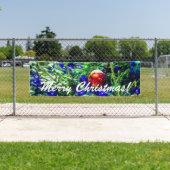 グリーンクリスマスツリーレッドボール 横断幕 (インサイチュ)