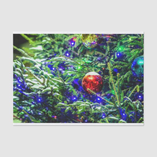 グリーンクリスマスツリーレッドボール 薄葉紙 (正面)
