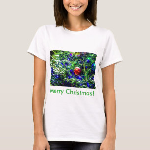 グリーンクリスマスツリーレッドボール Tシャツ
