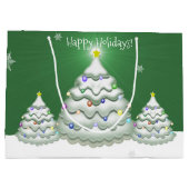 グリーンクリスマスツリー抱き枕 ラージペーパーバッグ (裏面)