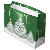 グリーンクリスマスツリー抱き枕 ラージペーパーバッグ (裏面アングル)