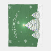 グリーンクリスマスツリー毛布 フリースブランケット (正面)