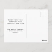 グリーンクリスマスツリー素朴ヴィンテージクラシックカスタム ポストカード (裏面)