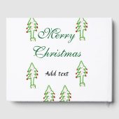 グリーンクリスマスツリー赤さくらんぼメリークリスマスモ ゲストブック (裏面)