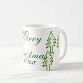 グリーンクリスマスツリー赤さくらんぼメリークリスマスモ コーヒーマグカップ (正面右)