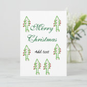 グリーンクリスマスツリー赤さくらんぼメリークリスマスモ シーズンカード (スタンド正面)