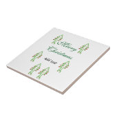 グリーンクリスマスツリー赤さくらんぼメリークリスマスモ タイル (側面)