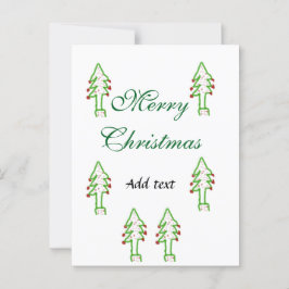 グリーンクリスマスツリー赤さくらんぼメリークリスマスモ ポストカード