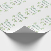 グリーンクリスマスツリー赤さくらんぼメリークリスマスモ ラッピングペーパー (角)