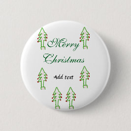 グリーンクリスマスツリー赤さくらんぼメリークリスマスモ 缶バッジ