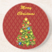 グリーンクリスマスツリー コースター (正面)