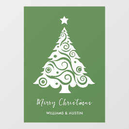 グリーンクリスマスツリー ビジネス窓用デコレーション ウィンドウサイン