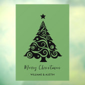 グリーンクリスマスツリー ビジネス窓飾り ウィンドウサイン (シート3)