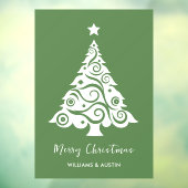 グリーンクリスマスツリー ビジネス窓飾り ウィンドウサイン (シート3)