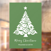 グリーンクリスマスツリー ビジネス窓飾り ウィンドウサイン (シート2)