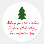 グリーンクリスマスツリー ラウンドシール (正面)