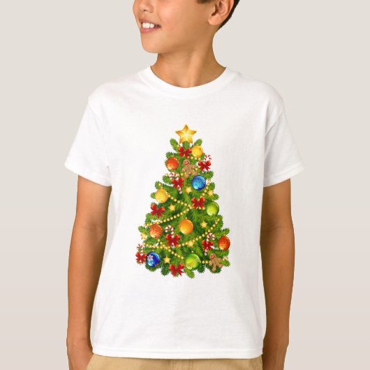 グリーンクリスマスツリー Tシャツ (正面)