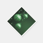 グリーンクリスマスデザイン スタンダードカクテルナプキン (角)