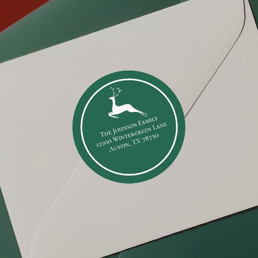 グリーンクリスマストナディアラウンド差出人住所 ラウンドシール